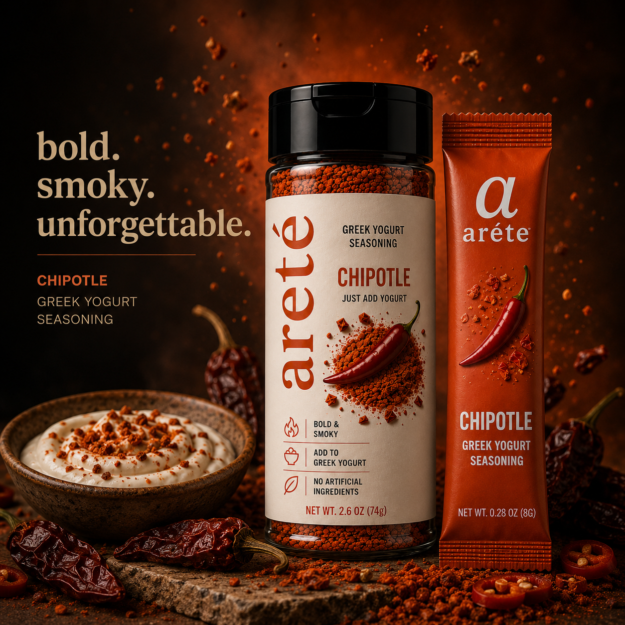 areté Chipotle — Greek Yogurt Seasoning