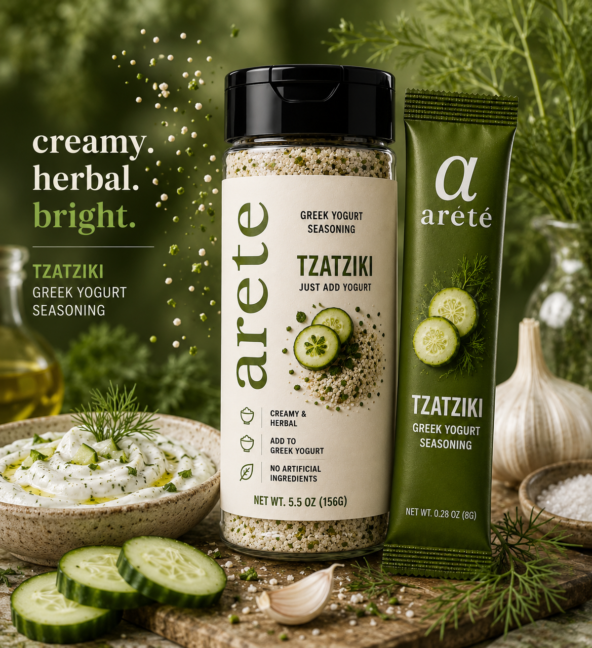 areté Tzatziki — Greek Yogurt Seasoning